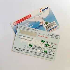 Paper Prepaid Card Manufacturer Custom Logo Print Paper Prepaid Calling Scratch Recharge Cards