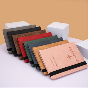 Baellerryカスタマイズ可能な証明書バッグパスポートホルダーPUレザーポータブルスリムパスポートカバーカードホルダー - Product Image 1