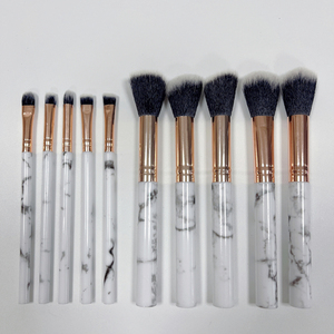 Ensemble de pinceaux de maquillage professionnels en pierres précieuses naturelles <span class=keywords><strong>Kabuki</strong></span>, <span class=keywords><strong>pas</strong></span> <span class=keywords><strong>cher</strong></span>, 10 pièces, manche en marbre, pinceaux de maquillage avec étui - Product Image 5