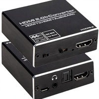 Commutateur HDMI 2.0 4K Hardrock Metal, distributeur, séparateur audio et décodeur + convertisseur ARC avec HDCP et HDR10 60Hz