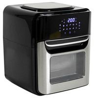 Four à Air Chaud Numérique en Acier Inoxydable 14,5 L avec Fonction Rôtissoire, Double Chauffage, Sans Huile, Économe en Énergie pour Usage Domestique