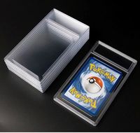 Support de carte en acrylique transparent pour cartes classées avec étiquette, support de carte vide pour cartes classées