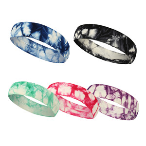 Tie Dye <b>Sports</b> <b>Headband</b> Spandex Cotton High Elasticity Non Slip For Yoga Running Fitness Casual Wear - Product Image 5