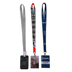 Custom Printed Sublimation Neck Strap Id Badge Card Holder Lanyard Customised Cheap Nylon Polyester Lanyards with logo