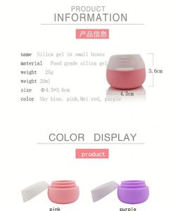 Accesorios con Logotipo Personalizado para Mujer, con Tapa, para Cosméticos, Maquillaje, Crema Facial, Envase de Silicona de 20 ml a Prueba de Fugas, Tarro de Viaje - Product Image 3