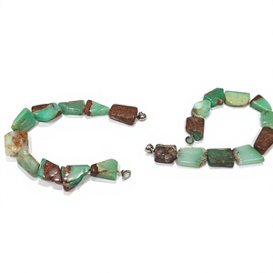 Natural Chrysoprase Nugget Tumbled 6mm To 9mm <b>Beads</b> <b>Bracelet</b> With Magnetic Clasp - Product Image 1
