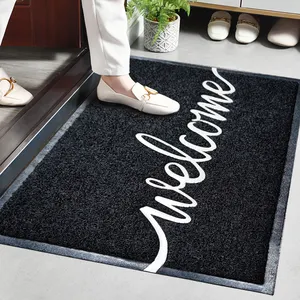 Tapis de porte extérieur antidérapant en pvc, design personnalisé, vente en gros, bienvenue à la maison