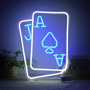 Luz LED de Neón USB Azul y Blanca, Decoración de Pared Publicitaria con Control Remoto, Impermeable IP65 para Hogar, Oficina, Dormitorio, Bar, <span class=keywords><strong>Casino</strong></span> - Product Image 1