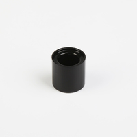 Tapa Magnética de Aluminio para Perfume, Forma Cilíndrica, Elegante, para Botellas con Cuello de 15 mm, Color Negro Brillante, Certificación TUV