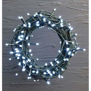 180 LUMIÈRES DE NOËL LED BLANC GIVRE AVEC TRANSFORMATEUR 9+2MT - Product Image 1