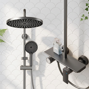 Grifo de ducha termostático moderno montado en la pared, grifo de ducha de temperatura constante con cartucho de cerámica para renovación de baños domésticos - Product Image 5