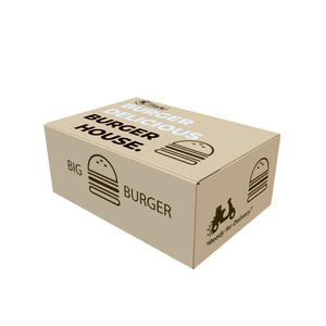 Fast Takeaway Food Grade Embalaje de cartón <span class=keywords><strong>Burger</strong></span> Flexography Food Hamburger Box para restaurante, Bento Fries Food Packaging - Product Image 2
