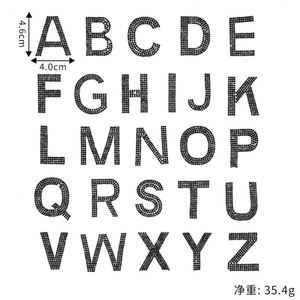 High Quality DIY Accessories Colorful Crystal Rhinestone Letter Patches Applique - Product Image 4