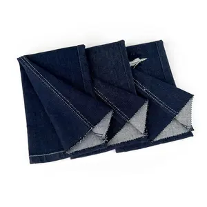 Lagerbestand OE garn Jeans Stoff Twill Rolle gefärbte Jeans Stoff Indigo elastischer Denim Stoff für Kleidung Designermarken im Großhandel