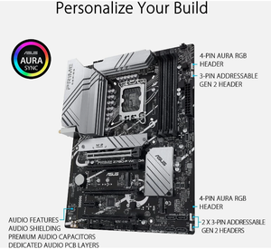 Carte mère de bureau PRIME Z790-P WIFI D4 LGA1700 Z790 ATX M.2 compatible avec les processeurs LGA1700 pour une performance puissante - Product Image 2