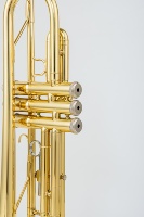 OEM High Quality Brass Material Gold Lacquer Surface 3 Piston Professional BB Key Trumpet for Beginner Durable Wind Instrument