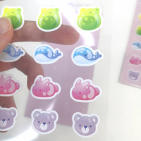 Autocollants transparents en PVC, adhésifs clairs pour l'emballage de bouteilles, de pots, de boîtes cosmétiques, de boîtes cadeaux, scellés, motif personnalisé, décoration imperméable