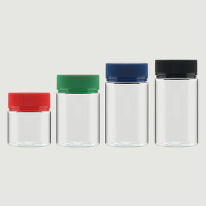 Wholesale 100ml 300ml 480ml 500ml Round Food <strong>Container</strong> Child Resistant Child Proof Smell Proof Airtight Plastic Pet Jar - Product Image 1