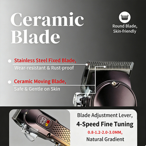 Kit de coupe de cheveux <span class=keywords><strong>sans</strong></span> <span class=keywords><strong>fil</strong></span> pour hommes, appareil de rasage rechargeable, <span class=keywords><strong>tondeuse</strong></span> à cheveux <span class=keywords><strong>sans</strong></span> <span class=keywords><strong>fil</strong></span> multi-vitesses pour barbier - Product Image 5