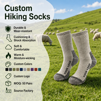 Chaussettes de randonnée thermiques personnalisées en gros, chaussettes de trekking durables et renforcées, fournisseur de chaussettes de sport d'extérieur anti-humidité