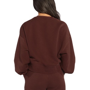 Autunno vendite calde signore cotone sciolto Fit abbigliamento sportivo Pullover ricamo maglioni <span class=keywords><strong>felpe</strong></span> girocollo oversize per ragazze - Product Image 2
