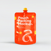 Sachet Doypack jetable 50 ml pour jus et soda avec logo personnalisé, en plastique alimentaire