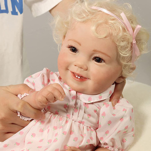 2026 Magnifique poupée Reborn souriante de 50 cm, mignonne, en vinyle souple et réaliste, compagnon pour bébés et enfants, vente en gros - Product Image 4