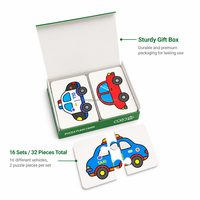 Cartas de Jogo Personalizadas em Quebra-Cabeça para Crianças, Cartas de Quebra-Cabeça de Transporte para Crianças, Cartões de Correspondência de 2mm de Espessura, Brinquedo Educacional, Serviço OEM