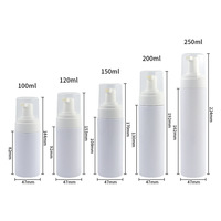 Pasokan Langsung Pabrik Botol Busa PET Silinder 150ml 100ml Custom-Made, Dilapisi UV, Siap Kirim, Untuk Serum Perawatan Kulit