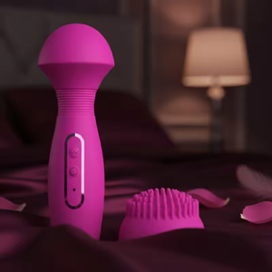 Masajeador de Clítoris Giratorio de Silicona Suave Recargable por USB, Resistente al Agua IPX6, de 10 Velocidades, con Forma de Hongo Rosa, de Alta Calidad - Product Image 4