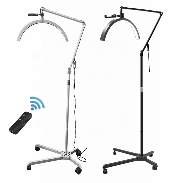 Half Moon Ring Lamp 20in Lash Extension 40W LED 3000-6000K 2800LM >90 CRI Easy Install 3 Light Mode Floor Lamp Remote Control