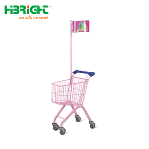 High Capacity Mesh Unfolding Zinc Powder Coated Customized Logo Durable Convenient Smooth <b>Mobility</b> Kids <b>Trolley</b> for Supermarket - Product Image 2
