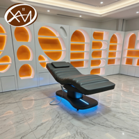 Table de massage chauffante réglable moderne de luxe à 3 moteurs, lit de massage électrique pour esthéticiennes, salon de beauté