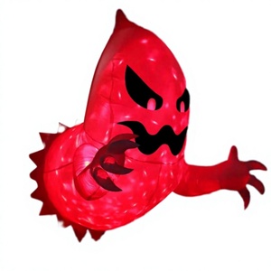 La Mejor Decoración Inflable de Fantasma Rojo para Halloween con Luces LED, Decoración de PVC para Jardín, Patio, Fiestas, Exhibición Interior - Product Image 4