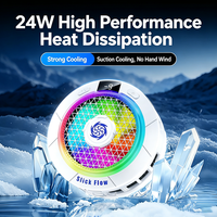 Ventilateur de refroidissement semi-conducteur portable RGB pour téléphone, grande plaque de refroidissement, 4 vitesses, refroidisseur magnétique pour tablette, idéal pour le gaming et le streaming en direct