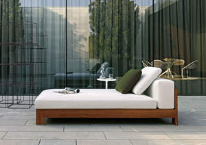 Chaise longue <span class=keywords><strong>de</strong></span> plage <span class=keywords><strong>chic</strong></span> sans accoudoirs au design épuré, en teck, pour la piscine, meubles <span class=keywords><strong>de</strong></span> <span class=keywords><strong>bain</strong></span> <span class=keywords><strong>de</strong></span> <span class=keywords><strong>soleil</strong></span> extérieurs - Product Image 3