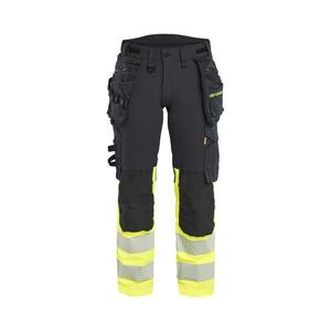 BLAKLADER - 702516489933C34 Women’s Hi-Vis <b>trousers</b> 4-way <b>stretch</b> <b>Black</b>/Hi-vis yellow - EAN 7330509929131 HI-VIS WORKWEAR - Product Image 4