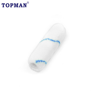 Topman 4 Inch Chất Lượng Cao Microfibre Sơn Con Lăn Tốt Nhất Lint-Miễn Phí Chất Liệu Với Màu Trắng Với Màu Xanh Sọc - Product Image 3