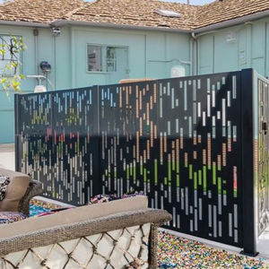 מודרני לחתוך לייזר סגסוגת אלומיניום מעקה לוח גידור עמיד למים מסכי גן מתכת דקורטיביים פרטיות לחדר נוף - Product Image 6