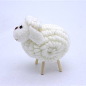 Statue Miniature Cute <b>Wool</b> Felt Sheep Ornament - Product Image 3