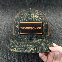 Casquette Trucker Richardson 112 Style Camouflage 6 Panneaux en Toile avec Dos en Maille, Patch Tissé Personnalisé, Camouflage Canard, Chapeau Vierge pour la Pêche