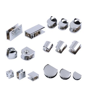 Support de fixation en alliage de zinc pour verre feuilleté, pour panneau de salle de bain en bois, avec clip à bouche ronde, pour verre de 6 à 10 mm d'épaisseur, pour éclairage lumineux - Product Image 1