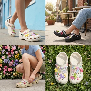 Zuecos de Plataforma Planos, Suaves, Antideslizantes, Impermeables, Reciclables, de Verano, de Moda, con Diseño de Mujer de Dibujos Animados, en Material EVA - Product Image 6