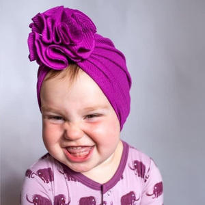 Offre Spéciale INS fleur bébé chapeau enfant en bas âge Turban infantile <span class=keywords><strong>tête</strong></span> enveloppe enfants Bonnet nouveau-né enfant en bas âge bonnet casquette - Product Image 3
