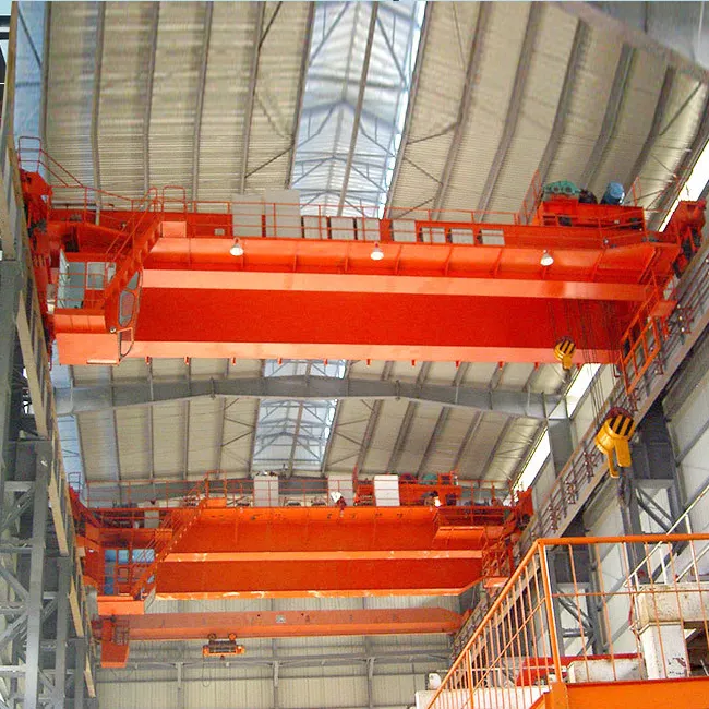 Disesuaikan span QD model 20 ton tugas berat double girder overhead rail derek jembatan