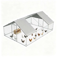 Poulailler extra large de 258 pieds carrés avec enclos pour poulets, en acier galvanisé, avec couverture imperméable et protection UV, pour jardin et ferme