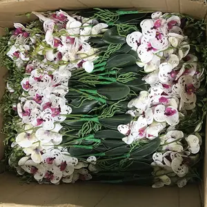 37Cm Faux Vlinder Bloem Kunstmatige Orchidee Bloemen Echte Touch In Pot Met Bladeren