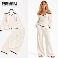 Ensemble de tricot pour femme, pull pour femme, coordonnés en tricot pour femme, chemisier en tricot pour femme, pull en tricot pour femme
