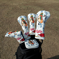 Housse de tête de club de golf sur mesure, logo personnalisé, housses de tête de driver de golf, broderie, housses de tête de golf amusantes