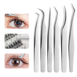 Pinzas Profesionales de Acero Inoxidable para Pestañas, Punta Puntiaguda, Pinzas Personalizadas para Extensiones de Pestañas Postizas - Product Image 2